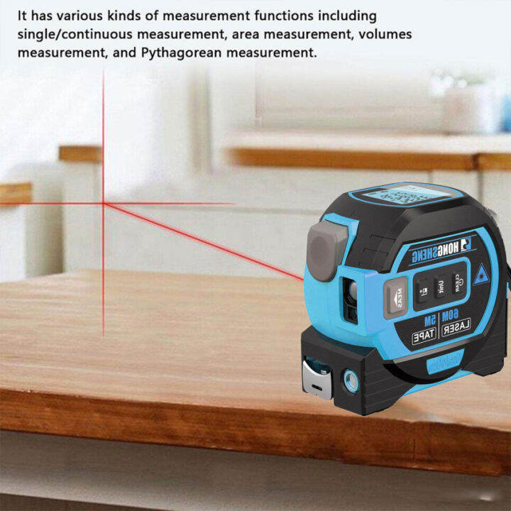 จอ-lcd-ตลับเมตร3-in-1เลเซอร์วัดระยะทาง5ม-พร้อมไฟหลังเครื่องวัดเมตรอุปกรณ์การวัดอาคาร