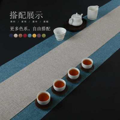 （HOT) ขายส่งผ้าลินินผ้ากันน้ำผ้าคาดโต๊ะโต๊ะน้ำชาจีนโต๊ะน้ำชาแบบเซนแห้งโต๊ะน้ำชาผ้าพิธีชงชา