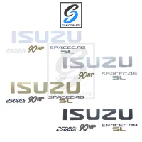 สติ๊กเกอร์ ISUZU 2500Di 90HP SPACECAB SL ติดฝาท้ายกระบะ ISUZU TFR