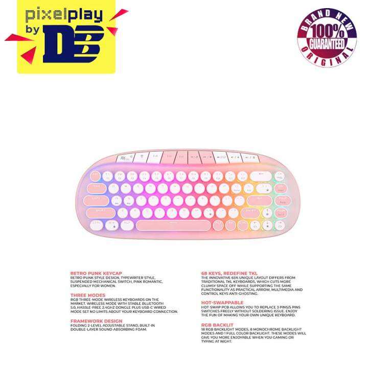 Royal Kludge RK Round TriMode RGB 68 Keys Hot Swappable Mechanical