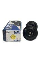 แตรปริ้น NAS DISC HORN 24V (1 คู่) สีดำ ใช้ได้กับรถ ที่ ใช้ไฟ 24v