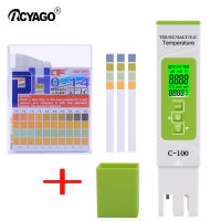 5 In 1 TDS/EC/S.G/ความเค็ม/เครื่องวัดอุณหภูมิดิจิตอลเครื่องตรวจคุณภาพน้ำ Tester สำหรับสระว่ายน้ำน้ำดื่มตู้ปลา0-14PH กระดาษทดสอบ