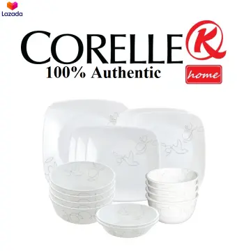 16-Piece Corelle Signature Praire Dinnerware Set in Gray, White 