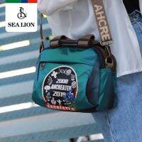 SEA LION2023 new multifunctional contrasting portable Oxford cloth commuter printed versatile shoulder crossbody bag