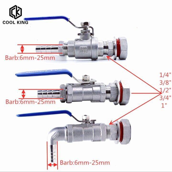 1-4-3-8-1-2-dn8-dn10-dn15-ss304สแตนเลสวาล์วลูกเล็กไร้รอยต่อ-amp-6มม-หม้อกาต้มเบียร์ที่บ้านหนาม25มม