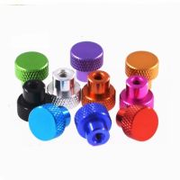 5pcs M3 M4 M5 M6  Blind Frame Hand Tighten Flange Nut Aluminum Knurled Hand Thumb Nut for FPV RC Models Anodized Red Black Nails  Screws Fasteners