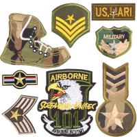 ㍿✔☎ 8pcs/lot AIRBORNE US ARMY LHK Badges Stickers Embroidery Patch Applique Ironing Clothing Sewing Supplies Decorative Badge A