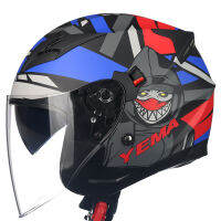 Dual Visor รถจักรยานยนต์หมวกกันน็อคครึ่งหน้า Anti-Fog Racing ผู้ชายผู้หญิง Flip Up เลนส์คู่หมวกกันน็อค Capacete De Moto