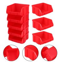 Storage Bins Garage Organizer Rack Tool Containers Stackable Plastic Stacking Small Hanging Box Parts For Container Pegboard