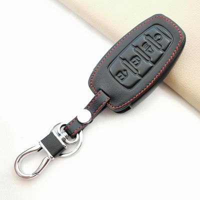 ☂☎☬ For Great Wall GWM P Series Pickup 2019 2020 Poer Truck Leather Car Key Case 3 4 Buttons Smart Remote Control Protector Cover