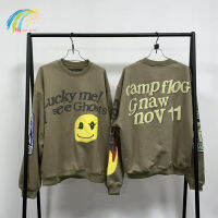 23FW สีน้ำตาล CPFM Kanye West เสื้อผู้ชายผู้หญิงที่มีคุณภาพสูงพัฟพิมพ์โชคฉันเห็นผีขนาดใหญ่ C Rewneck P Ullovers