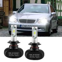 2PC H7ไฟหน้ารถมอเตอร์ไซค์แบบ LED ชุดหลอดไฟสำหรับ MERCEDES-BENZ C-CLASS (W203) C220 C230 C240 C270 C280 C320 C350 2000-2007