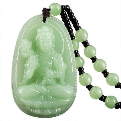 Destiny Buddha 12 Zodiac Guardian Goddess Jade Pendant Guanyin Fortune Transfer Amulet Mens and Womens Necklace Destiny Year IOMO