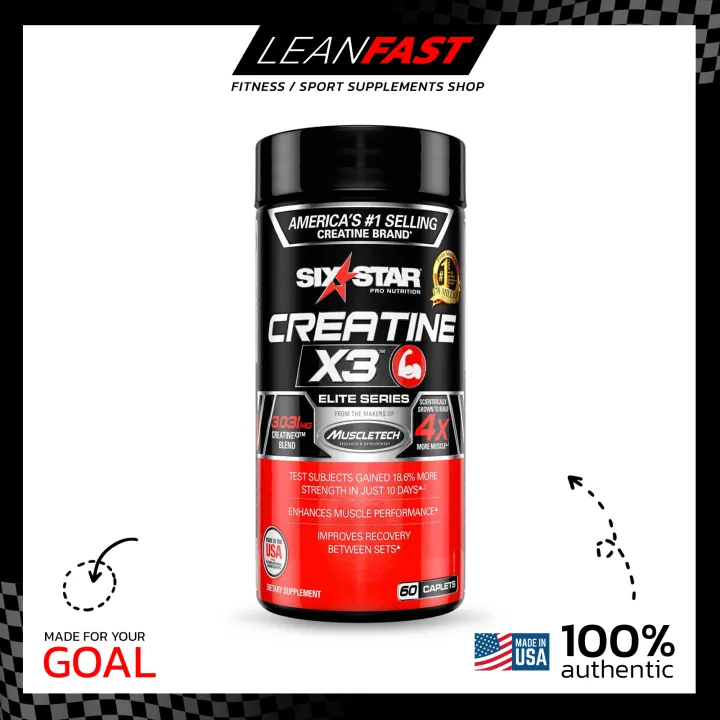 Creatine Pills Sixstar Creatine X3 60 caplets ครีเอทิน แบบเม็ด