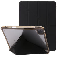 ปกหนัง PU สำหรับ2020 2021 2022 iPad Pro 11 A2435 A2762 A2761 A2759 A2377 A2228โปร่งใสเคสป้องกันการตก iPad Air 5 2022รุ่นที่5th Air4 10.9นิ้วพร้อมที่ใส่ดินสอ