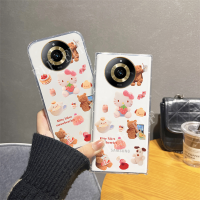 น่ารักใหม่เคสโทรศัพท์นิ่ม KT สำหรับ Realme 11 / 11 Pro / 11 Pro + รูปการ์ตูนซิลิโคนกันกระแทกเคสโทรศัพท์ OPPO Realme11 Pro ฝาหลังโปร่งใส