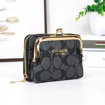 Coach Bag Malaysia | Coach Signature PVC Double Zip Wallet in Brown 1941  Red (C5576)