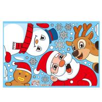 Christmas Window Stickers for Glass Non-adhesive Santa Stickers PVC Window Cling for Home School Offices Decal Decoration for Party Holiday New Year richly