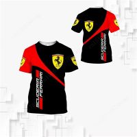 Ferrari เสื้อยืดลำลอง3D พิมพ์เสื้อยืดสำหรับเสื้อผ้าผู้ชายอะนิเมะขนาดใหญ่เสื้อยืดฮาราจูกุคอกลมแขนสั้น Tee ด้านบน