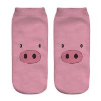 【hot】❐✷✶  2018 new  3d print white animal pig Socks cute Mujer unisex Fashion Sox catton funny for women