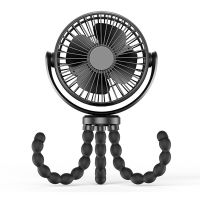 Fan Kit Black 5200MAh Battery Portable Fan with 360° Pivoting, Personal Fan with Flexible Tripod for Travel,Outdoors