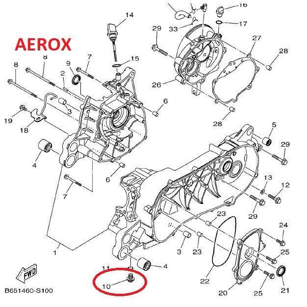Drain Plug Bolt/Straight Screw Plug (Genuine) for Sporty, Mio i 125