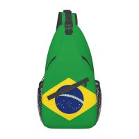 Brazil Flag Crossbody Sling Bag SmallChest Bag Shoulder Backpack Daypack for Travel Hiking Sports Satchel Running Belt