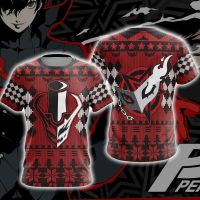 Pop Game Persona 5 P5S ผู้ชายรูปแบบเสื้อยืด 3D ออกแบบเย็นเสื้อยืดผู้หญิงเสื้อผ้า y2k ด้านบนฮาราจูกุแฟชั่นแขนสั้น XS-5XL