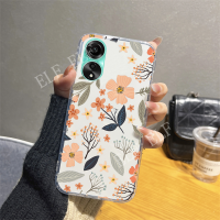 เคสโทรศัพท์ใหม่สำหรับ Oppo A78 4G 5G เคสทีพียูซิลิโคนหรูหรา OPPO A78 A98 A77S A77 A57 A76 A96 A15S A15ดอกไม้ใบไม้นุ่ม A95ฝาครอบ NFC