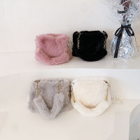 Winter Underarm Bag Chain Bag Winter Square Bag Small Crowdsourcing Plush Bag Fashion Square Bag Plush Square Bag