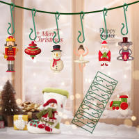 Christmas Ball Hang Hooks Green S-shaped Hooks S-shaped Hooks Christmas Tree Hanging Ornament Tools DIY Doll Christmas Ball Hang Accessories