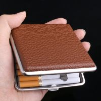 【CW】۩❀  Men Leather Cigar Accessories Ladies Storage Cover Hold Metal Tobacco Boxes