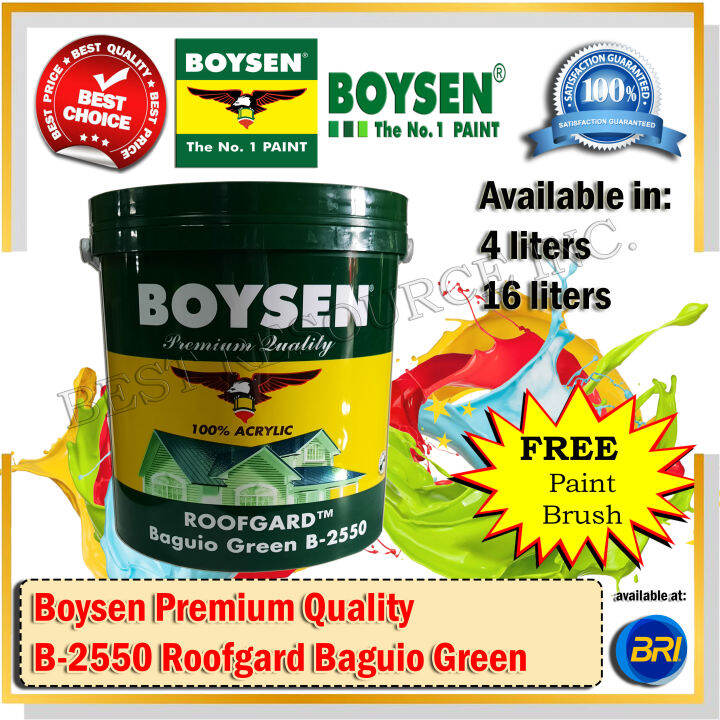 Boysen Premium Quality BS 2550 Roofgard Baguio Green 4 liters 16
