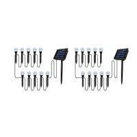 2X 10 in 1 Solar Spot Light Outdoor LED Garden Lawn Landscape Path Wall Lamp