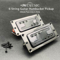 A Mini Dua Baris 6 Lubang Gitar Elektrik Humbucker Pickup รถกระบะ Leherjambatan