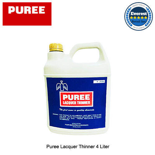Puree Lacquer Thinner 4 Liters / 1 Gallon (Packaging may vary) Lazada PH