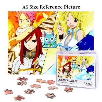 Fairy Tail Natsu Dragneel Lucy Heartfilia Wooden Jigsaw Puzzle 500 Pieces Educational Toy Painting Art Decor Decompression toys 500pcs