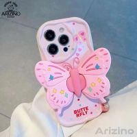 เคส OPPO A57 A58 4G A78 4G A77S A98 A55 4G A17 A17K A16 A15 A54 A95 4F A96 A12 A3S A7 A5S A74 A94 A93 Reno A76ผีเสื้อขนาดใหญ่สามมิติสีชมพูน่ารัก2020กรณีป้องกันโทรศัพท์ตกวงเล็บ