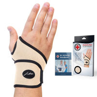 Dr. Arthritis Doctor Developed Comfy,Lightweight,Wrist Support-Strap-Brace-Hand Support, Perfect fit for both Right and Left Hand, for Men and Women by Dr Arthritis - Single (Nude) Nude Single