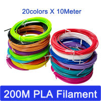 PLA Filament สำหรับปากกา3D วัสดุการพิมพ์1020ม้วน10ม. เส้นผ่านศูนย์กลาง1.75มม. 200ม. พลาสติกเติมความปลอดภัยสำหรับ3D เครื่องพิมพ์ปากกาไม่มีกลิ่น