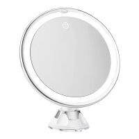 Vanity Mirror 10X Magnify with Lights and Suction Cups&amp;Easy Install 360 Swivel Dual-Use Rechargeable/Battery