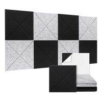 8 Pack Acoustic Panels Self-Adhesive,Soundproof Wall Panels,12Inch x 12Inch x 0.4Inch Polyester Decorative