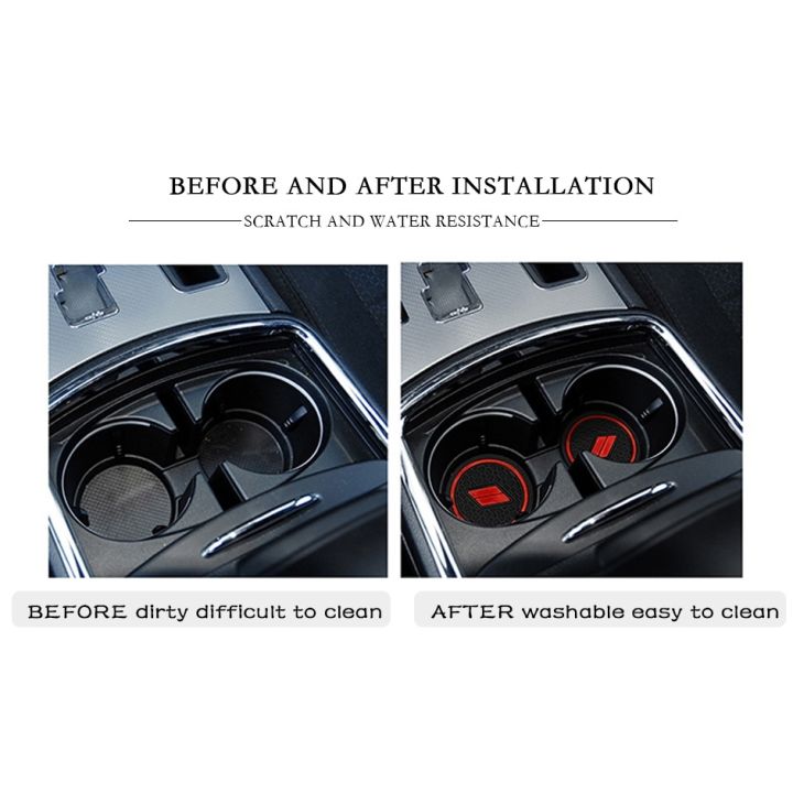 dvvbgfrdt-6pcs-car-water-cup-holders-latex-anti-dust-mat-non-slip-door-slot-pad-mat-interior-for-dodge-charger-2015-2021