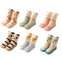 ✵  Newborn Girls Boys Cute Toddler Shoes Socks Winter Baby Cartoon Animal Floor Socks with Rubber Soft Anti Slip Sole Infant Stuff