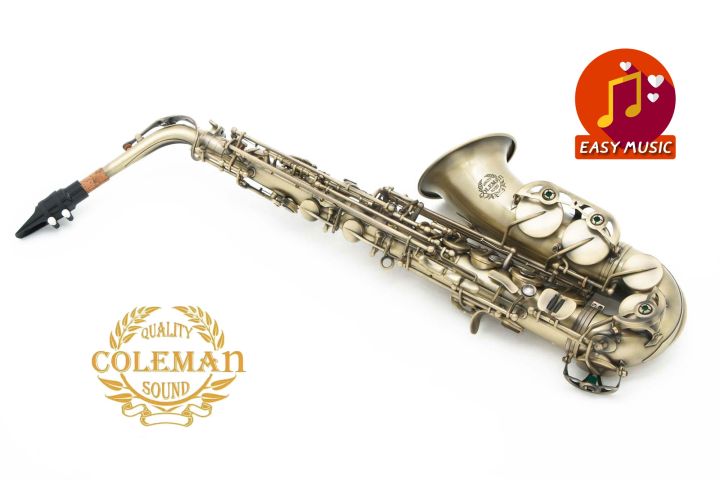 แซกโซโฟน-saxophone-alto-coleman-cl-336a-antique-plated
