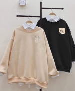 Áo nỉ Sweater đôi bạn thân trong luong tu 38kg tro len