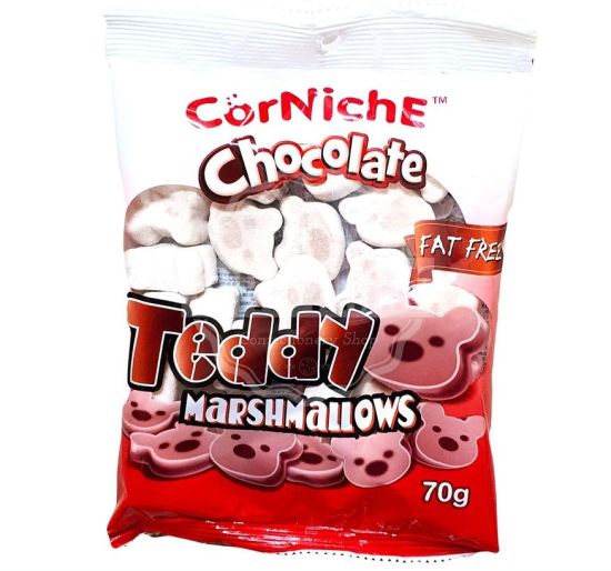 Kẹo bông gòn marshmallow corniche hương socola hình gấu - ảnh sản phẩm 1