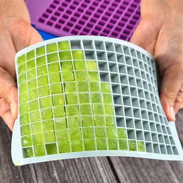 160-grid-mini-ice-tray-silicone-foldablesmall-square-ice-maker-mold-home-quick-freezing-ice-maker-summer-ice-maker-ice-cream-moulds