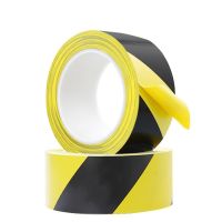 PVC Safety Warning Tape 33m Dustless Workshop Floor Landmark Black Yellow Blue Waterproof Wear-resistant Zebra Line Marking Tape Safety Cones Tape