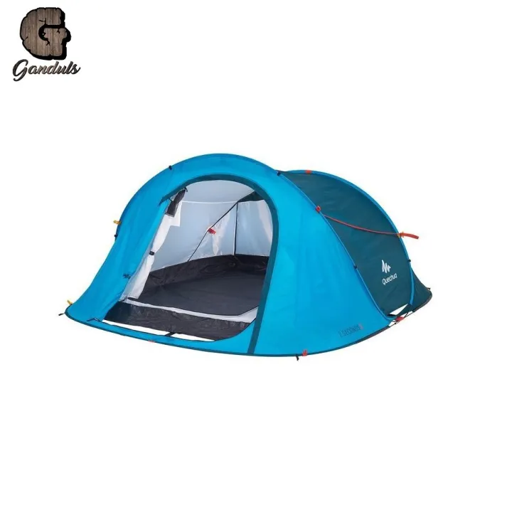 Original Quechua Camping Tent 2 SECONDS 3 People Blue Lazada